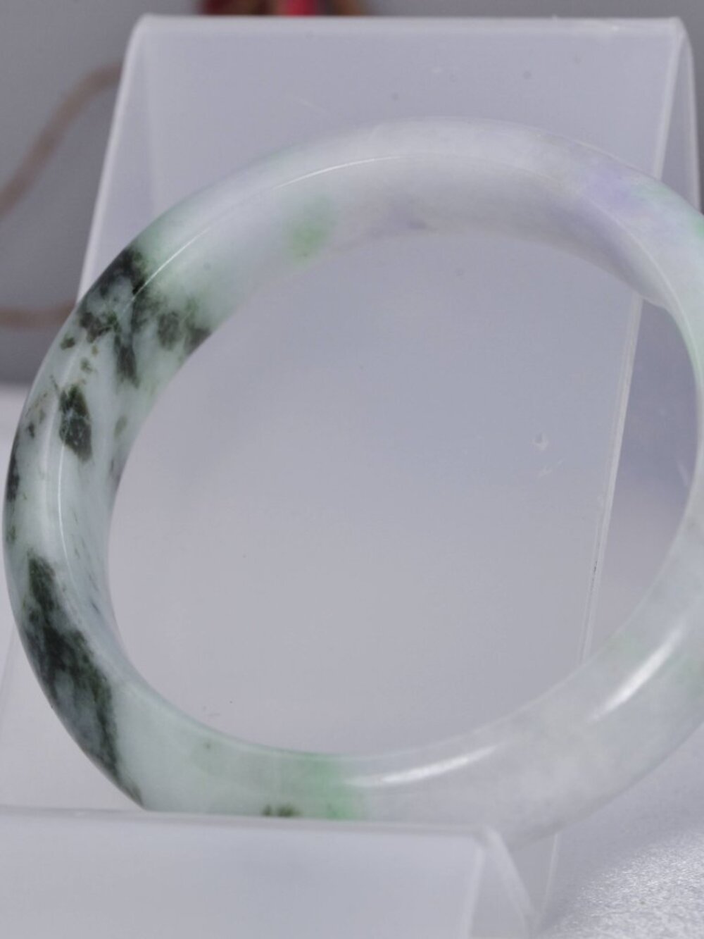 Certified Jadeite Jade A Hint Of Lavander and Floating Flowers Direct From Burma